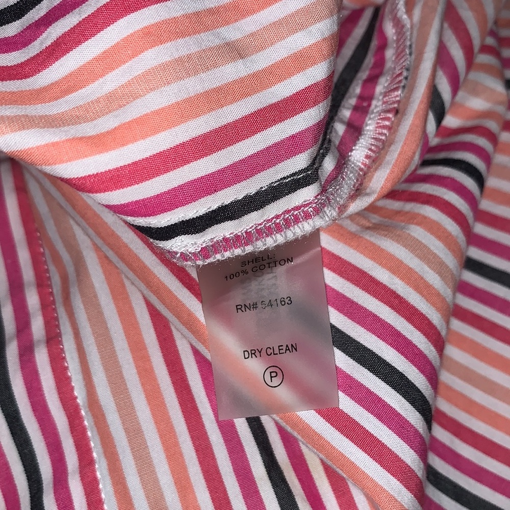 Calvin Klein 8 Shirt Dress. Striped - Picture 7 of 8